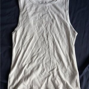 American Eagle Outfitters White Ribbed Tank Top